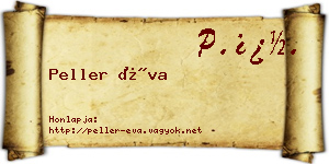 Peller Éva névjegykártya